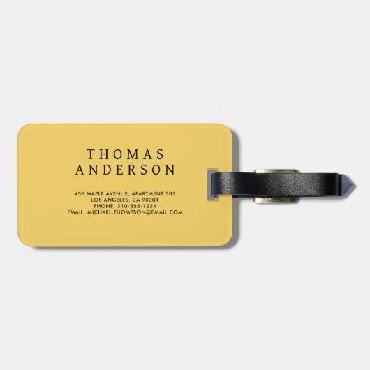 Contrast Abstract Geometric Background ラゲッジタグ (裏面横)