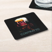 ContrattoのヴィンテージPosterEurope スクエアペーパーコースター (アングル)