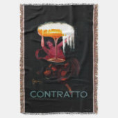 ContrattoのヴィンテージPosterEurope スローブランケット (正面縦)