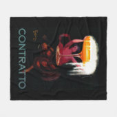 ContrattoのヴィンテージPosterEurope フリースブランケット (正面(横))