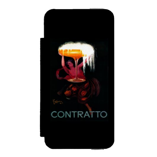 ContrattoのヴィンテージPosterEurope Incipio iPhoneウォレットケース (フォリオ 正面)