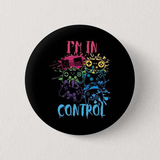 Control All The Things Video Game Controller 3  缶バッジ (正面)