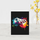 Control All The Things Video Game Controller Gamer カード (黄色い花)