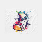 Control All The Things Video Game Controller Gamer フリースブランケット (正面(横))