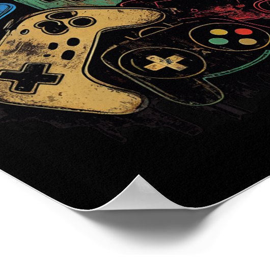 Control All The Things Video Game Controller Gamer ポスター (角)