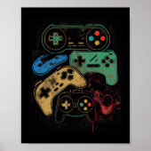 Control All The Things Video Game Controller Gamer ポスター (正面)