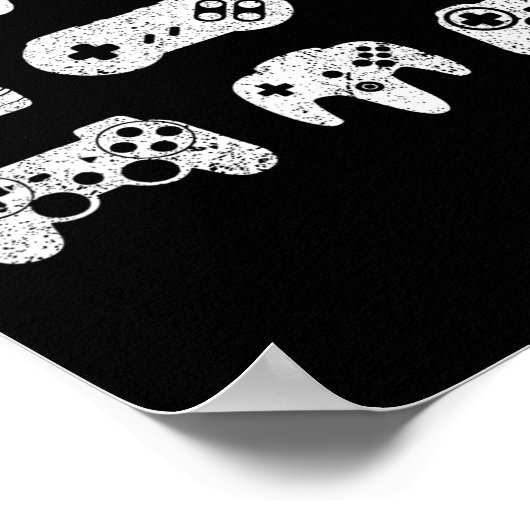 Control All The Things Video Game Controller Gamin ポスター (角)