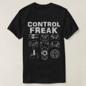 CONTROL FREAK Funny Retro Video Game Player Teen B Tシャツ (デザイン正面)