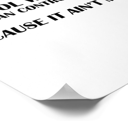 Control What You Can Control Cause It Ain't Me Fun ポスター (角)