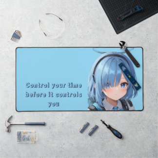 Control your time before it controls you デスクマット