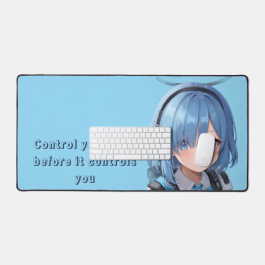 Control your time before it controls you デスクマット (キーボード&マウス)