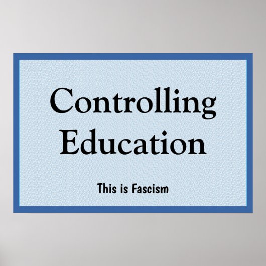 Controlling Education ポスター (正面)