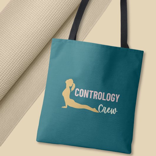 Contrology Crew Pilates Yoga Fitness Pose トートバッグ