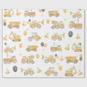 Contruction Birthday Wrapping Paper ラッピングペーパー (フラット)