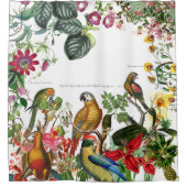 Conureのコンゴウインコのオウムの鳥の熱帯シャワー・カーテン シャワーカーテン (正面)