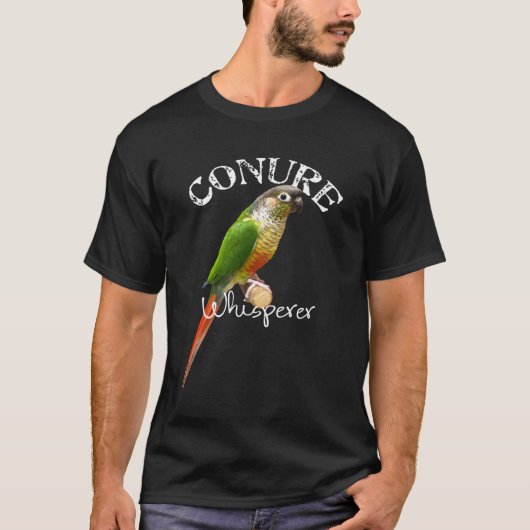 Conure HispeerおもしろいグリーンチークコンアバードGif Tシャツ (正面)