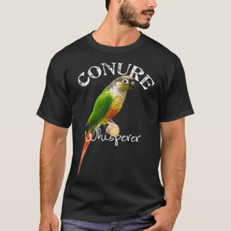 Conure HispeerおもしろいグリーンチークコンアバードGif Tシャツ