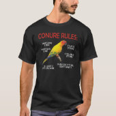 Conure Owner Conure Lover Parrot Bird Sun Conure Tシャツ (正面)