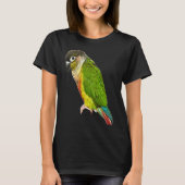 Conure Parrot Bird Green cheek Love for birds Tシャツ (正面)