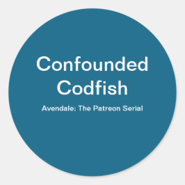 Convasted Codfishの丸クラシックいステッカー ラウンドシール