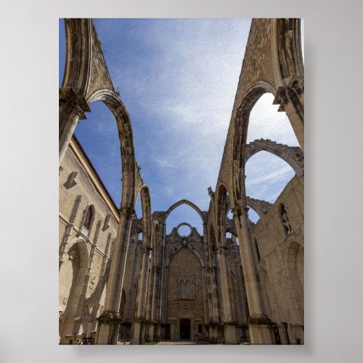 Convento do Carmo in Lisbon ポスター (正面)