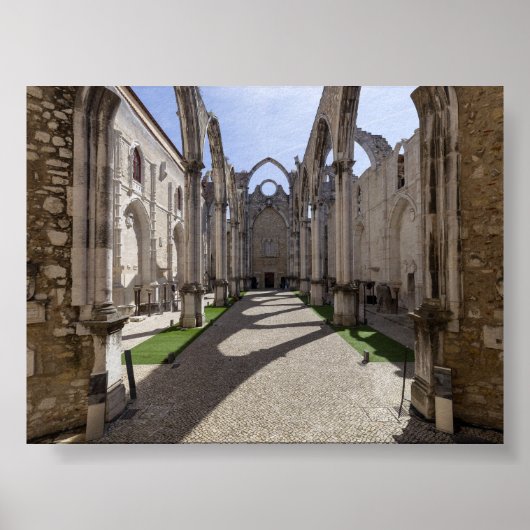 Convento do Carmo in Lisbon ポスター (正面)
