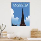 Conventry West Midlands England Travel poster ポスター (キッチン)