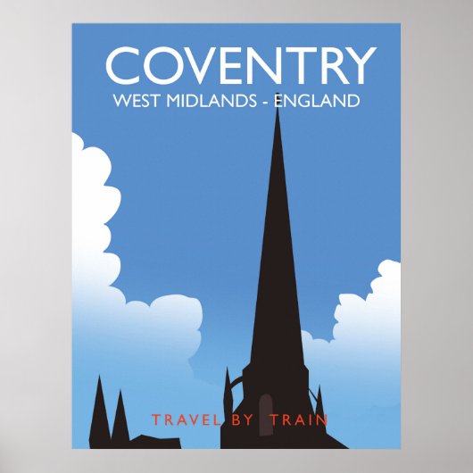 Conventry West Midlands England Travel poster ポスター (正面)