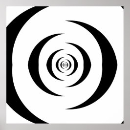 Converged Opposing Logarithmic Spirals var 2 ポスター