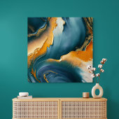 Convergence – Abstract Fields Of Motion And Gold ポスター