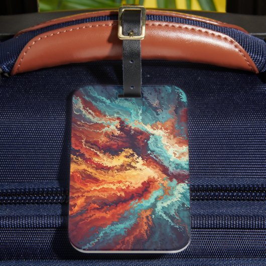 Convergence - Abstract Vibrant Art ラゲッジタグ (正面インサイチュ2)