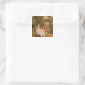 Conversation in a Park、アーティストのポートレート、 スクエアシール (バッグ)