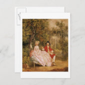 Conversation in a Park、アーティストのポートレート、 ポストカード (正面/裏面)