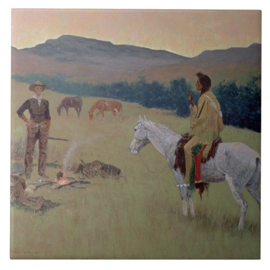 Conversation、or Dubious Company (canvaの油 タイル (正面)