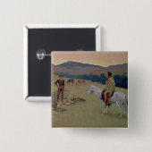 Conversation、or Dubious Company (canvaの油 缶バッジ (正面&裏面)