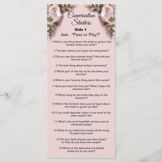 Conversation Starters - Break The Ice Questions  メニュー (正面)