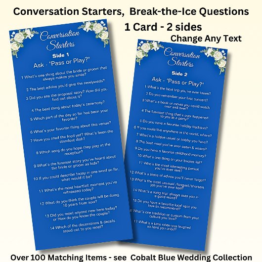 Conversation Starters - Break The Ice Questions メニュー