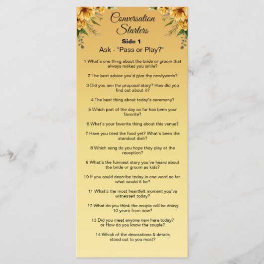 Conversation Starters - Break The Ice Questions  メニュー (正面)