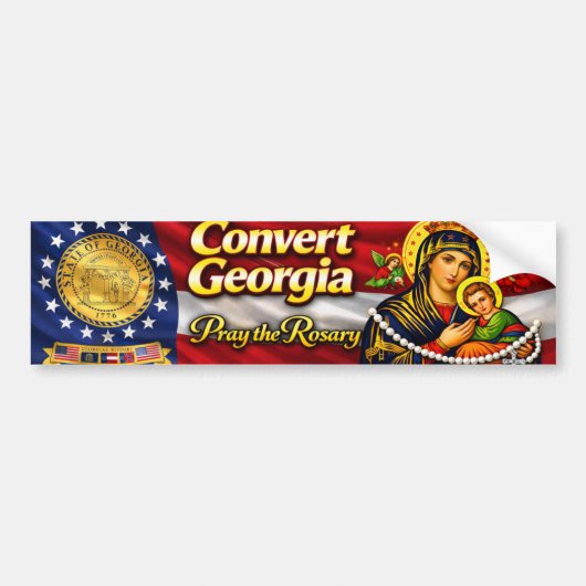 Convert Georgia Bumper Sticker バンパーステッカー (正面)