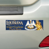 Convert Louisiana .. Pray the Rosary バンパーステッカー (車上)
