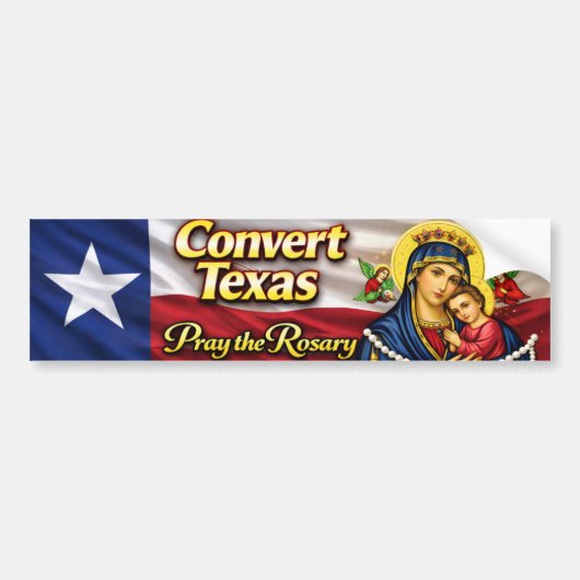 Convert Texas Rosary Bumper Sticker バンパーステッカー (正面)