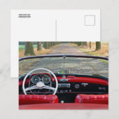 CONVERTIBLE RED SPORTSCAR POSTCARD ポストカード (正面/裏面)