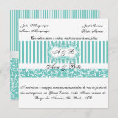 Convite Azul Tiffany 招待状 (正面/裏面)