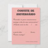 Convite de aniversário Benfica 招待状 (裏面)