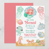 Convite de Aniversário da Sereia 招待状 (正面/裏面)