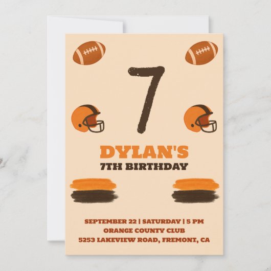 Convite de aniversário Futebol 招待状 (正面)