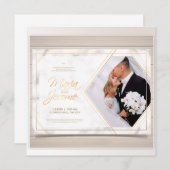 Convite de casamento – デザイナーmoderno, elegante. 招待状 (正面/裏面)