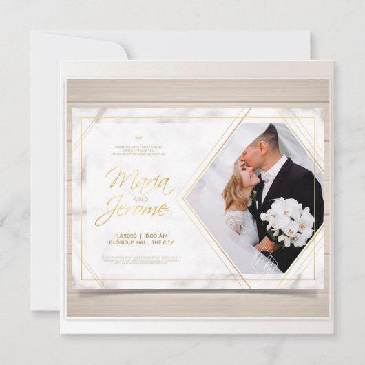 Convite de casamento – デザイナーmoderno, elegante. 招待状 (正面)