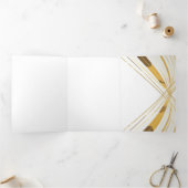 Convite de casamento dourado 三つ折り招待状 (内部)