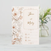 Convite de Casamento Moderno Floral 招待状 (スタンド正面)